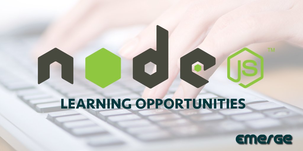 EmergeTrainings's tweet photo. Learn Node.js development? Now you can. Take a training. https://t.co/F6fXQjIYPd #nodejs #learnnodejs #training https://t.co/qMRBbDHiIz