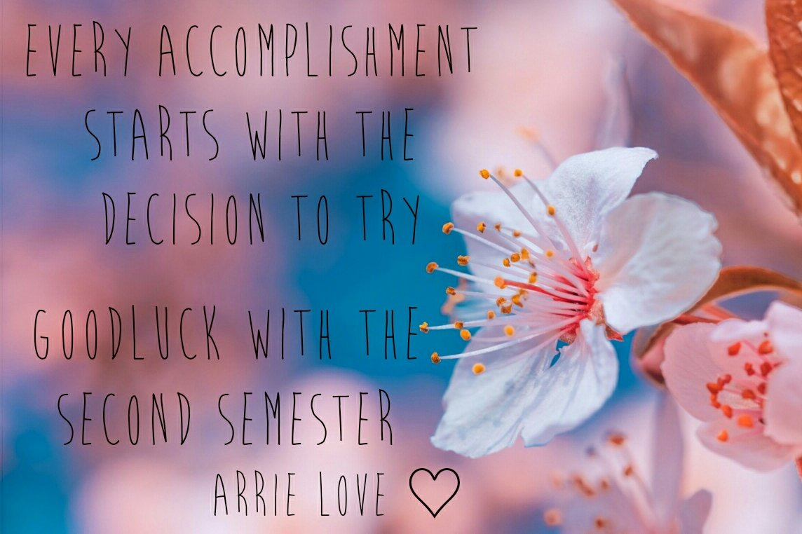 Wishing all our lovely ladies the best of luck with the second semester