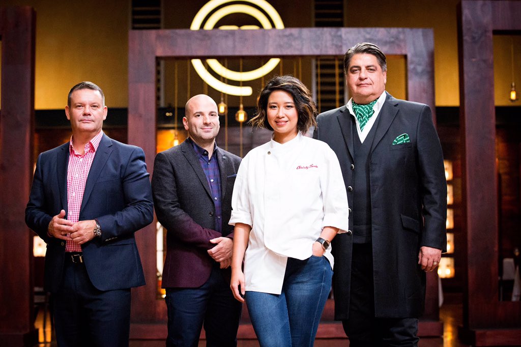 MattsCravat's tweet photo. Dessert Queen @christytania stops by for an epic pressure test tonight. Don't miss it! @masterchefau #MasterChef https://t.co/WDzYHoQBN2