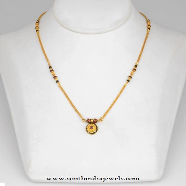 Simple Gold Mangalsutra Design 