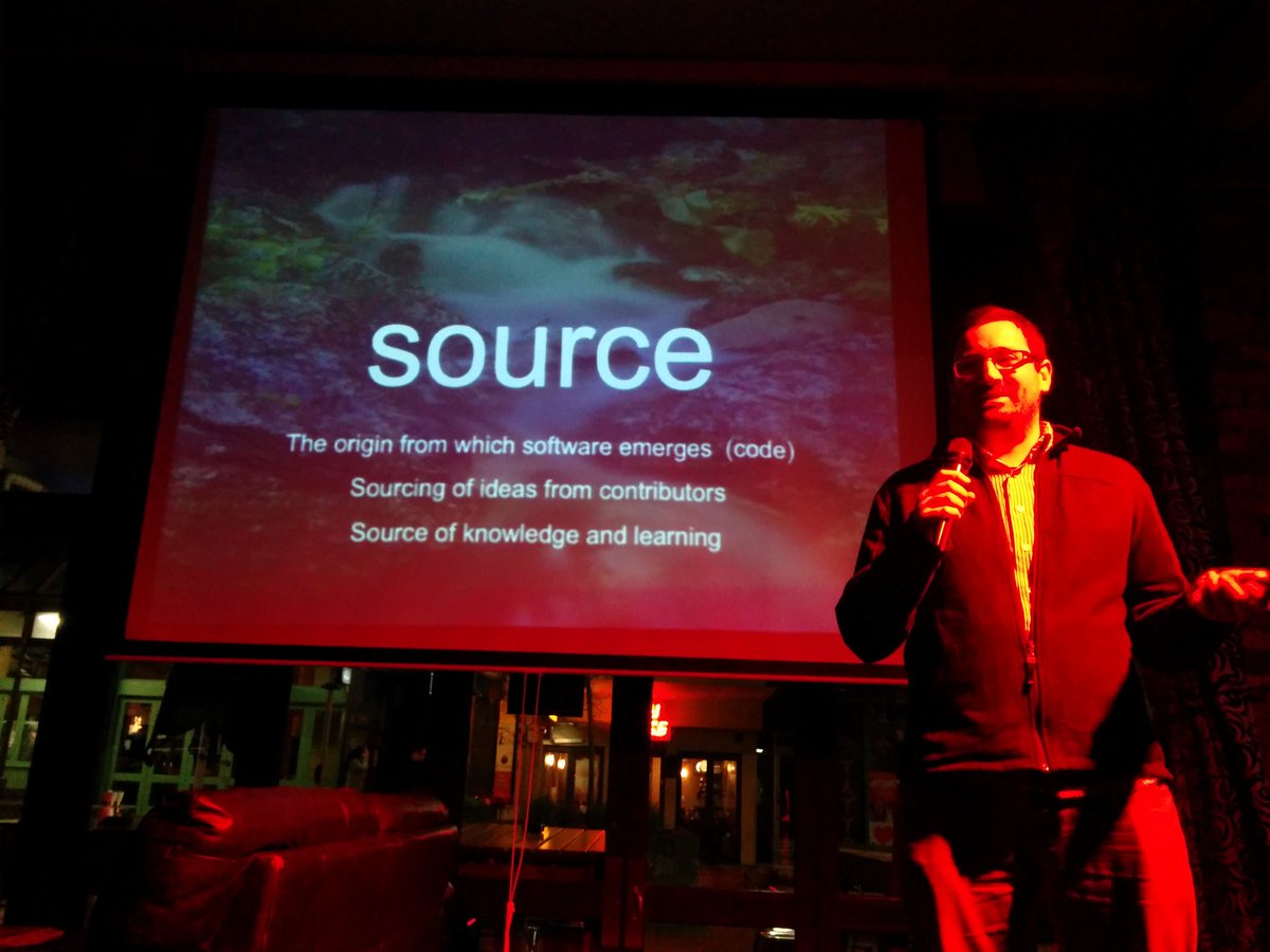 timClicks's tweet photo. The open in open source being explained at the source of knowledge and learning #openx #opennz #opensource https://t.co/8TyXIjhO6V