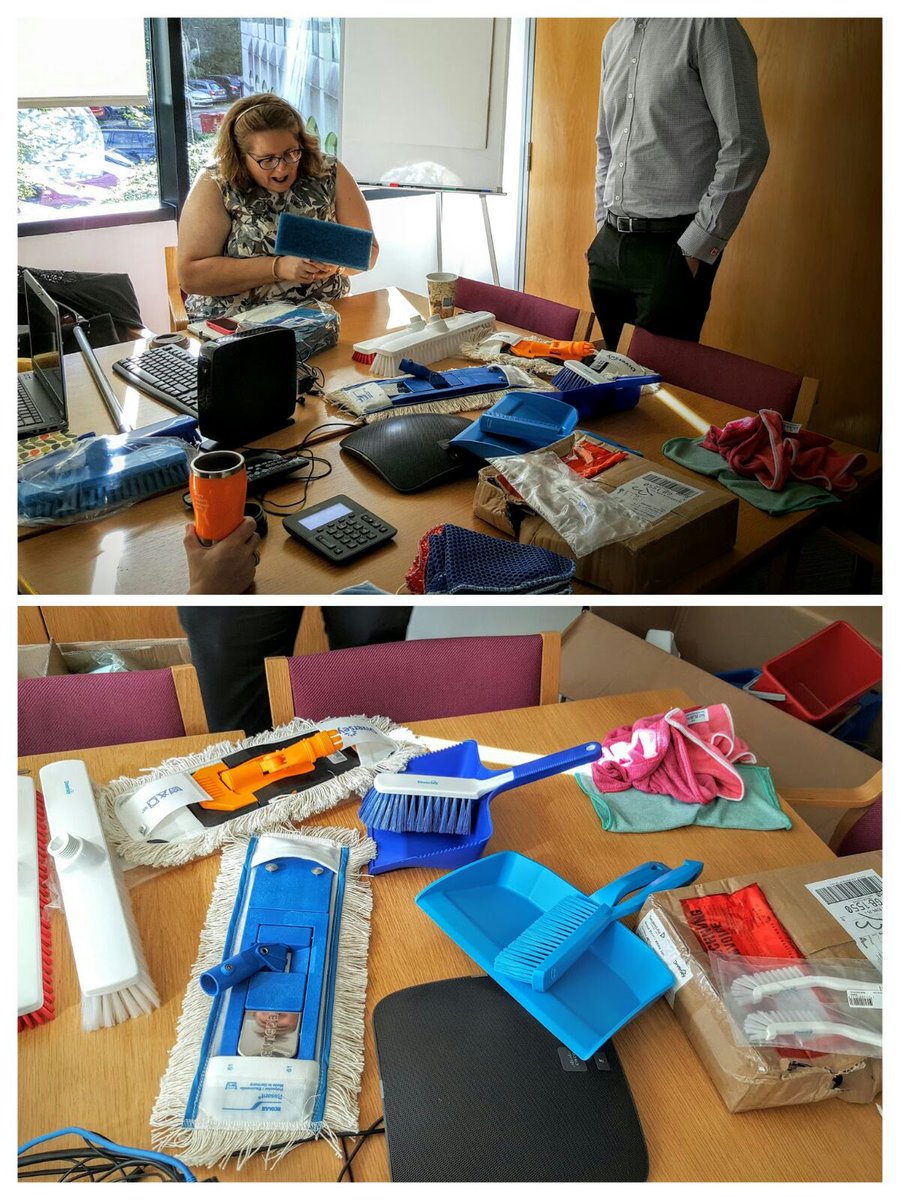 It's an exciting Monday morning for <a href="/smmottram/">Sam Mottram</a> She's in Whitbread Court checking out our new housekeeping tools!