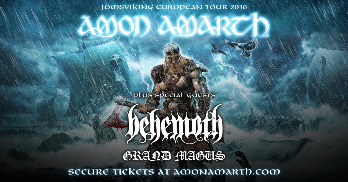 Episk metaltrippel när #AmonAmarth, #Behemoth &amp; #GrandMagus intar Göteborg i vinter! bit.ly/2a1IOG5