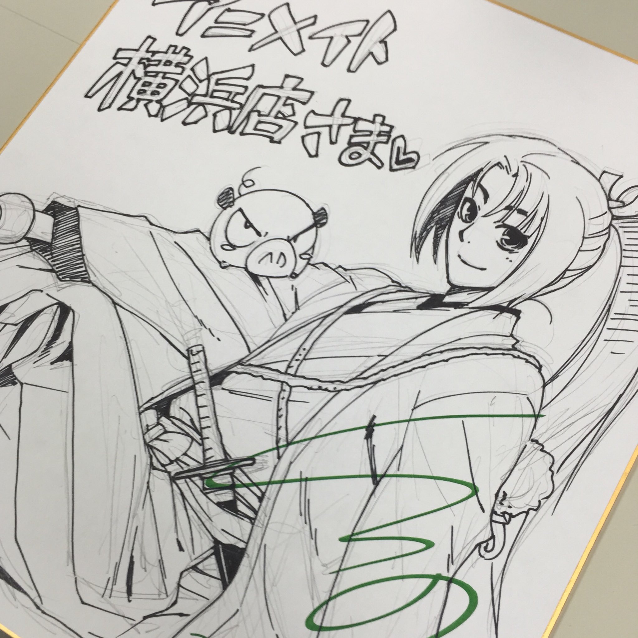 PEACEMAKER 鐵　サイン色紙　黒乃奈々絵 PEACEMAKER 鐵 サイン色紙 黒乃奈々絵