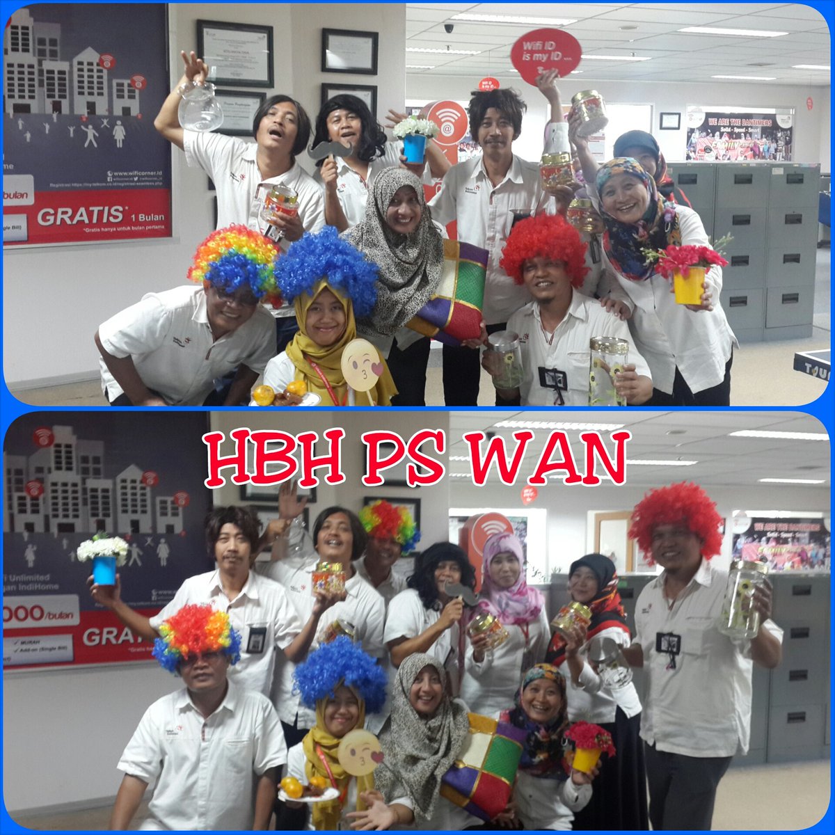 TanTitien03's tweet photo. HBH PS WAN Kumpul bareng sambil mencicipi oleh2 #HBHKipasSakti #LivingTheTelkomWayTangerang https://t.co/V6fC9c9pWy