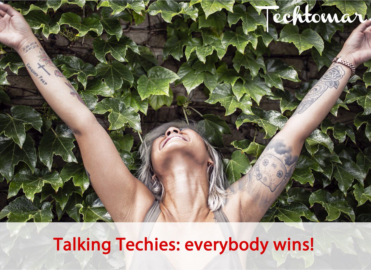 techtomar's tweet image. When Techies start talking, everybody wins! Learn why in our latest blog post: techtomar.com/blog/talking-t…