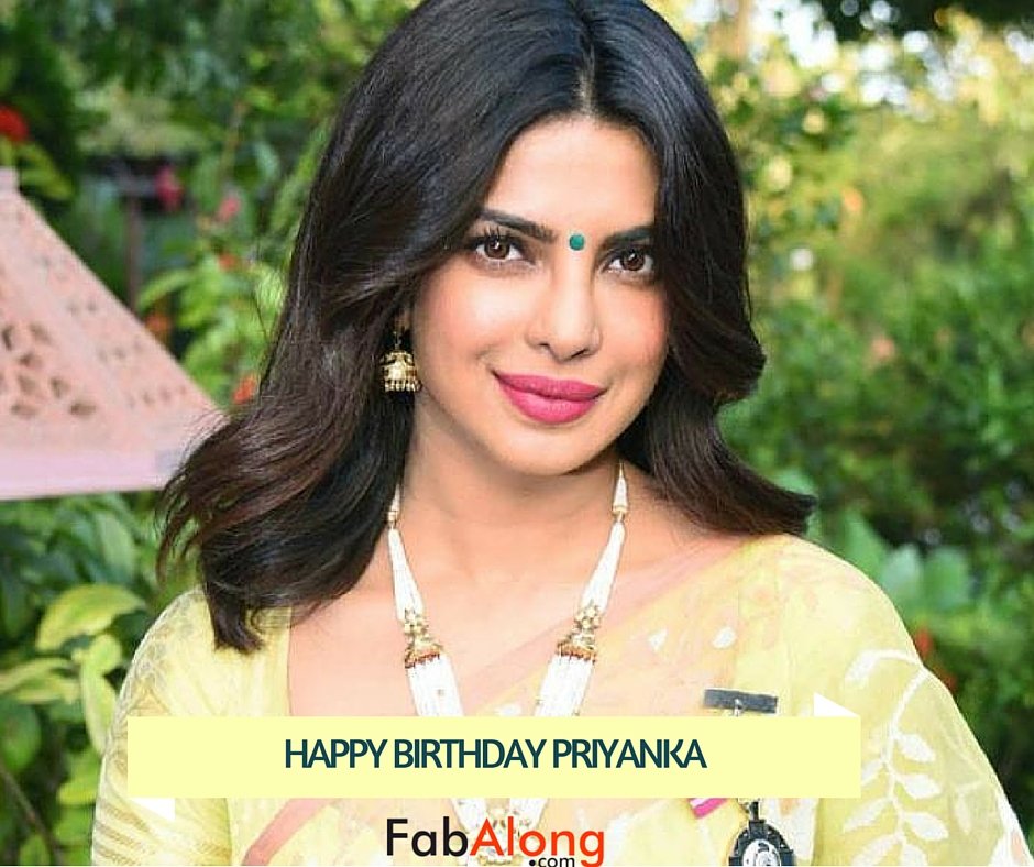 FabAlong's tweet photo. Wishing very happy birthday to our own desi girl #priyankachopra #birthdaywishes #bestwishes https://t.co/us9MVXYVUN