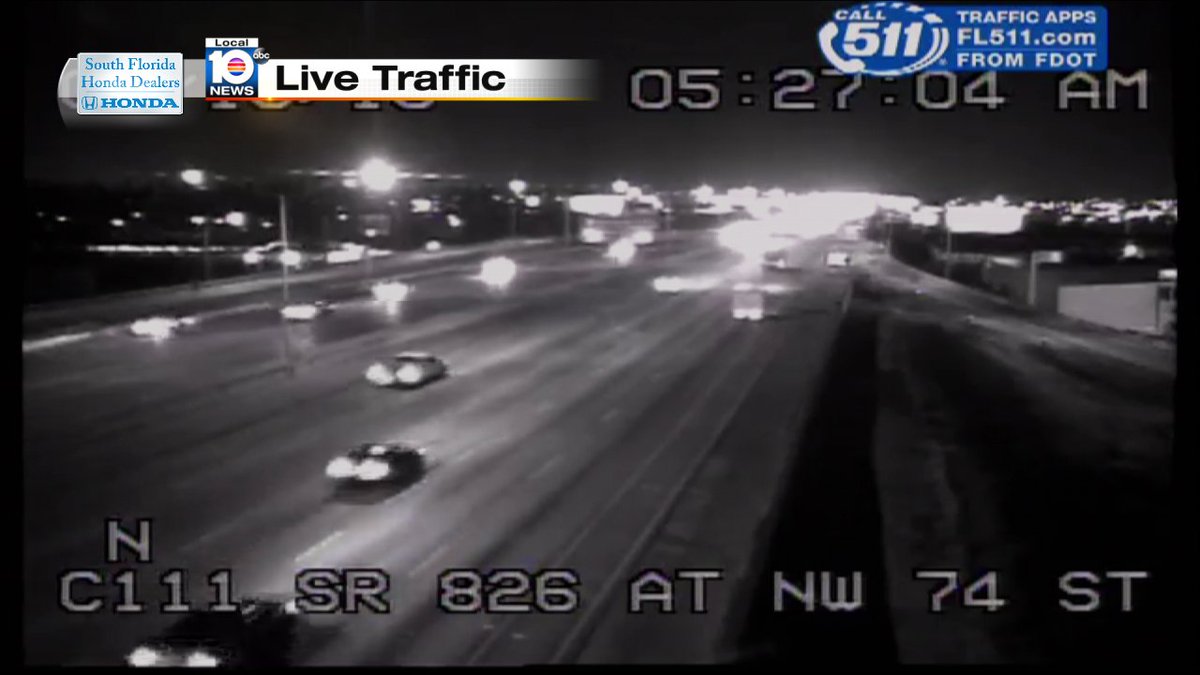 Crash on SR-826 NB and NW 74th St #TRAFFIC #MIAMI https://t.co/ZRshtmHDuQ