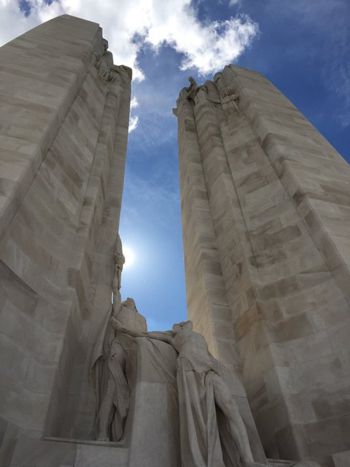 At Vimy Ridge memorial. Pictures simply fail to do this incredible monument justice. @vimyfoundation