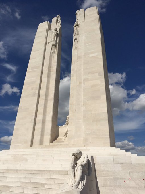 At Vimy Ridge memorial. Pictures simply fail to do this incredible monument justice. @vimyfoundation