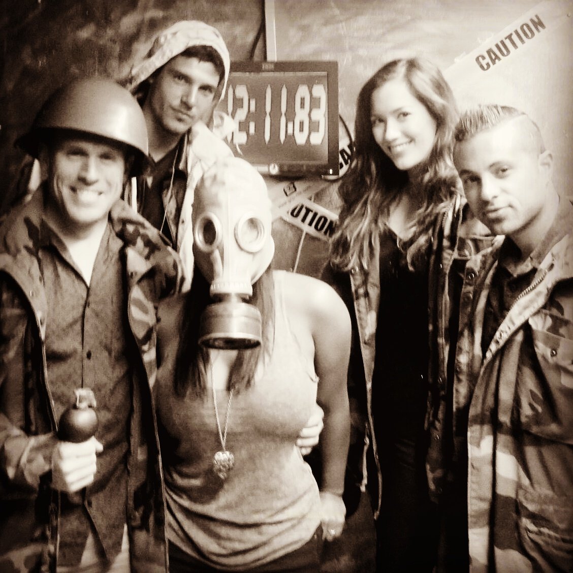 OhMyBarney's tweet photo. I don't mean to brag, but over the weekend we saved the world from a nuclear apocalypse. #EscapeRoom #ColdWarBunker https://t.co/vdGruiEvlg