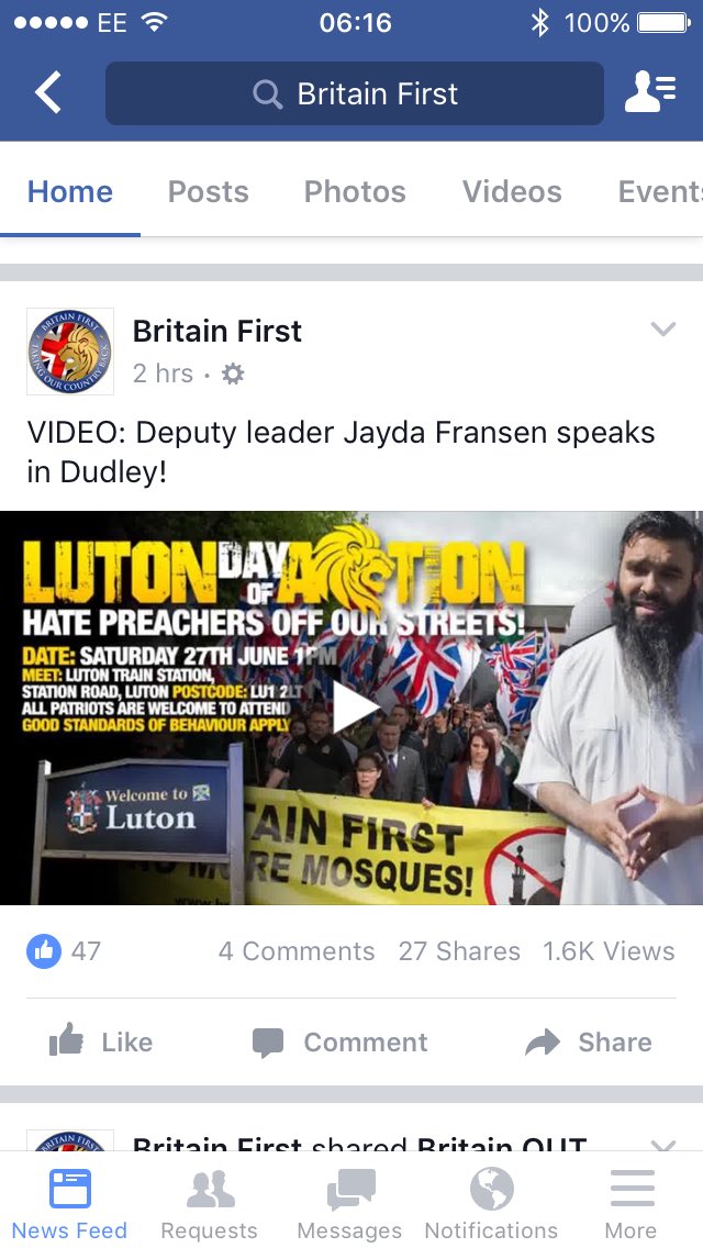 britfirstposts's tweet photo. WATCH JAYDA SPEAK IN DUDLEY. At our Luton day of action #BritainFirstLogic https://t.co/5tBMPoFZU9