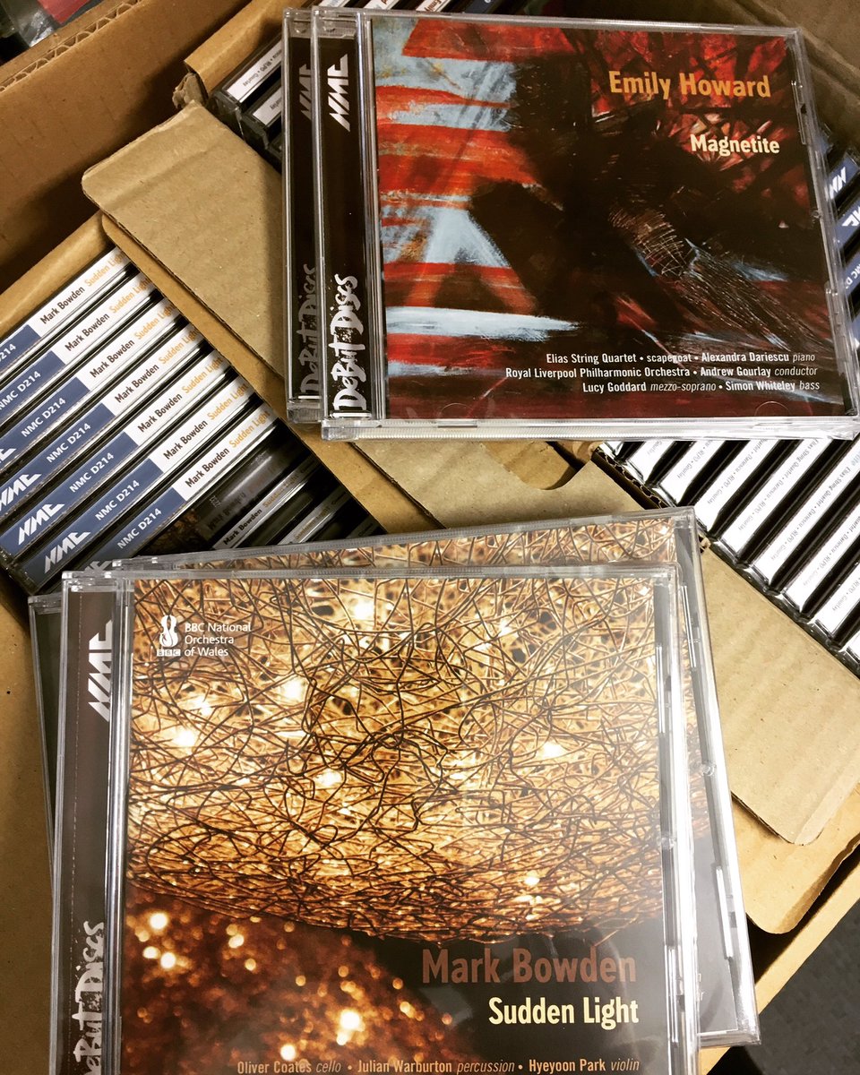 Two great additions to our #debutdisc series by <a href="/EHowardComposer/">Emily Howard</a> &amp; <a href="/markfbowden/">Mark Bowden</a> Out 23 September in all formats.