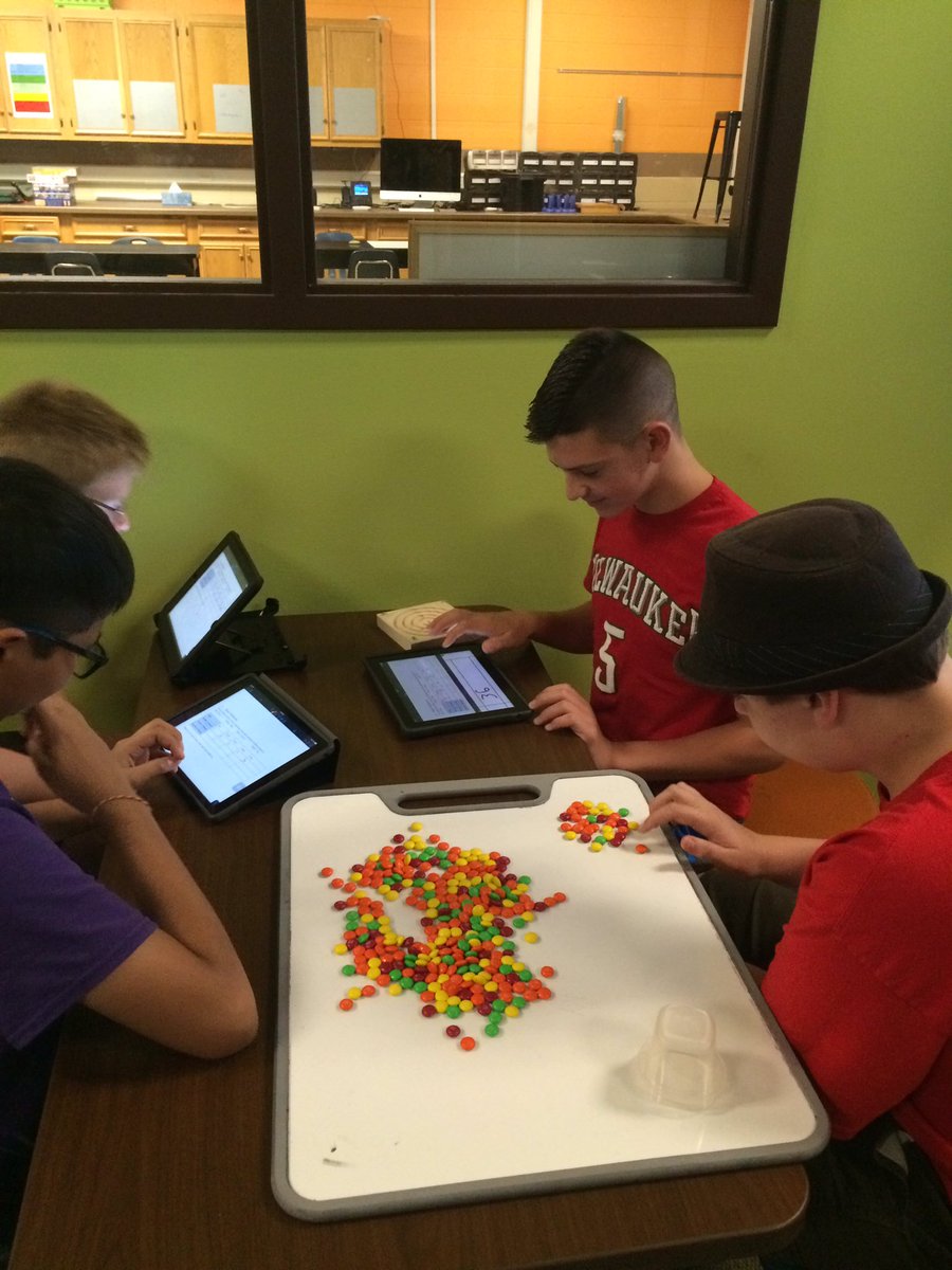 JonathanJLees's tweet photo. Population sampling with M&amp;Ms! #sdwsummerlearning https://t.co/219zeHNadY