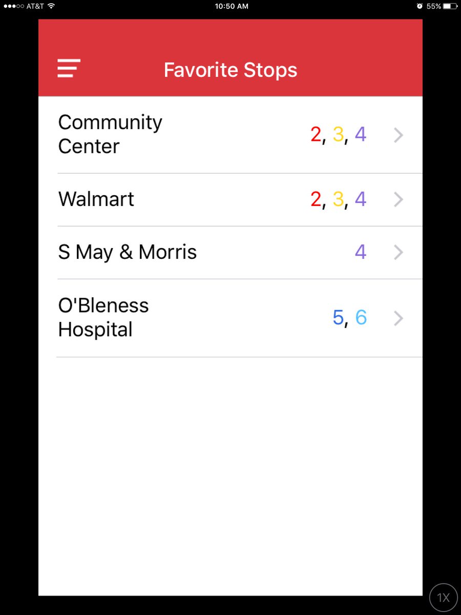 AthensTransitOH's tweet photo. New in the #Doublemap app: keep a list of your favorite stops showing next arrivals for all bus lines there. https://t.co/aqB5HrLaoi