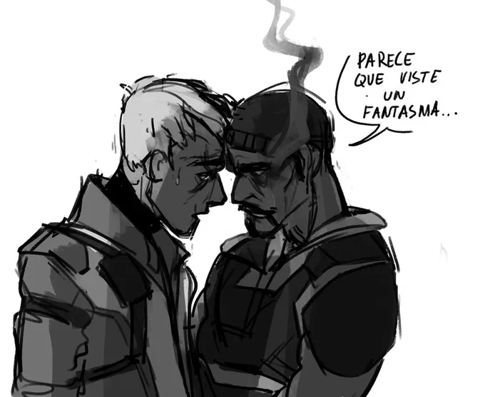 fixed dialog a bit :D
-"Looks like you saw a ghost"   -"you're not half bad, blondie"
#Overwatch #soldier76 #reaper 