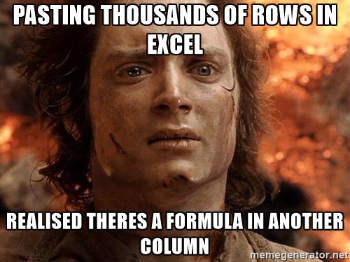 MatMccorry's tweet image. Insta regret.... #Excel #ExcelProblems