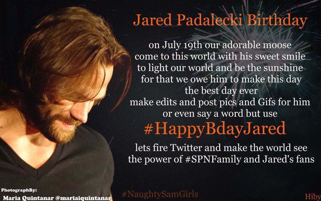 #HappyBdayJared
Join us TOMORROW to wish to out moose a very happy birthday