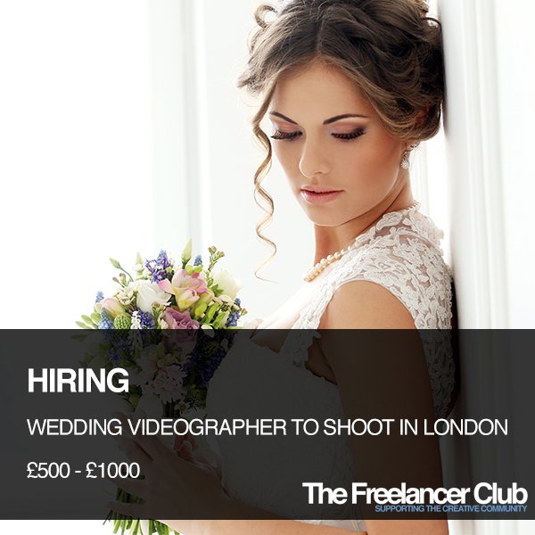 freelancerclub's tweet photo. Are you a Wedding Videographer based in London? Send a quote &amp; links to: https://t.co/bpMLFPO62c #ProMembersOnly https://t.co/t7O2JRkB5o
