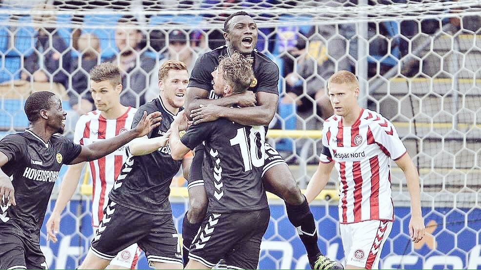 bsanneh15's tweet photo. Great to score my first goal for AC Horsens in the Danish Superliga. Good game and good start. Hoping for more!ππ½ https://t.co/wR9pJFnUGD