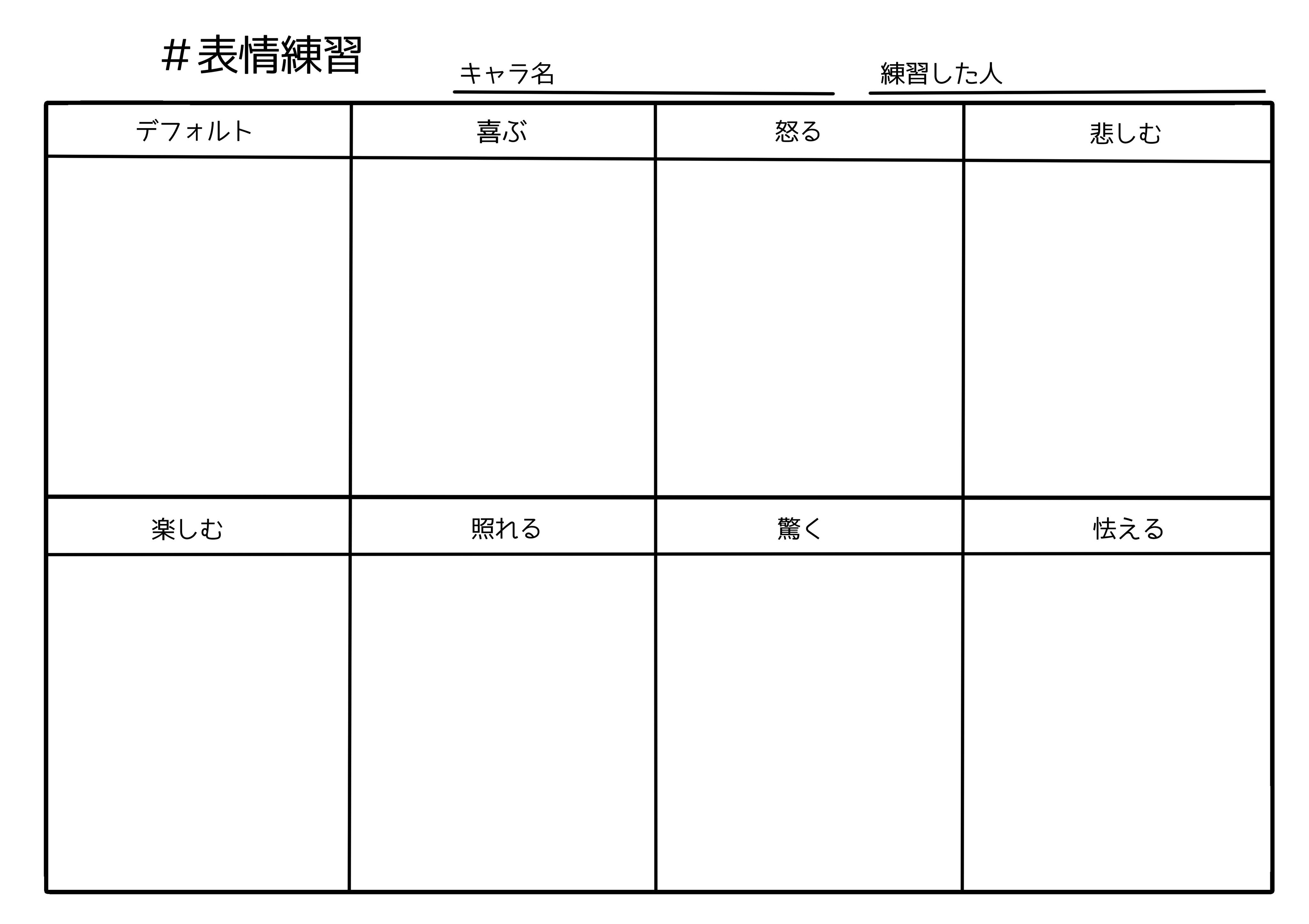 麦原 穣 Skeb受付中 基本の表情テンプレも作ったのでご自由にお使い下さい 他の方のも見てみたい 表情練習 T Co Gsrgqx2glz Twitter