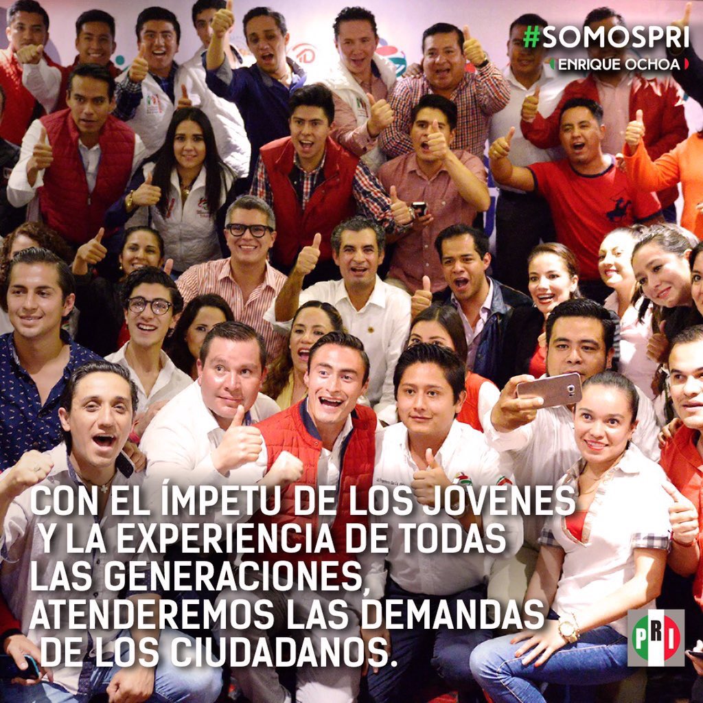 ONMPRICDMX's tweet photo. "El @PRI_Nacional es un partido de jóvenes y por ello, siempre ha sabido transformarse." @EnriqueOchoaR #SomosPRI 🇲🇽 https://t.co/yLWUQTqiOL
