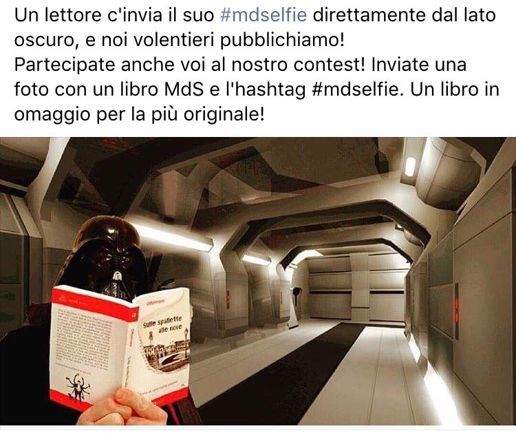 MdSEditore's tweet photo. Un libro in omaggio alla foto più originale! #mdselfie @CasaLettori @Tuttomondonews @piegodilibri @LaLocandaBooks https://t.co/R0xdhmjIgd