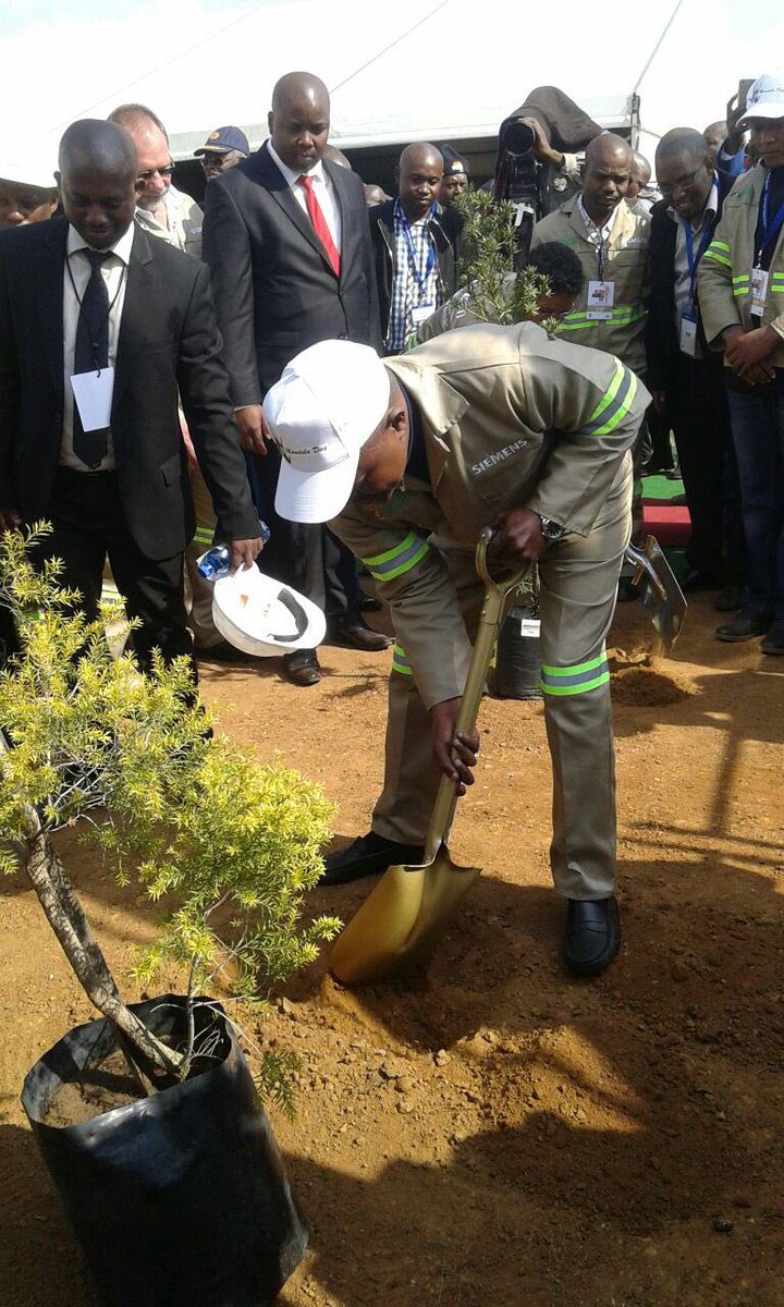 SiemensAfrica's tweet photo. With the ceremonial tree planting in place the Phola Retirement Village is officially launched #MandelaDay https://t.co/8X1MsZLjZm