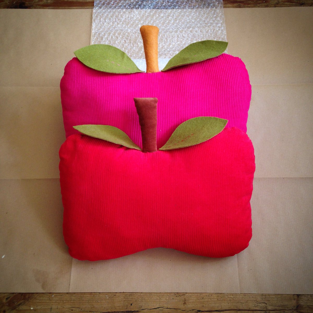 LauraHolden's tweet photo. Apple cushions off to their new owners! https://t.co/isgY8CRMxv
