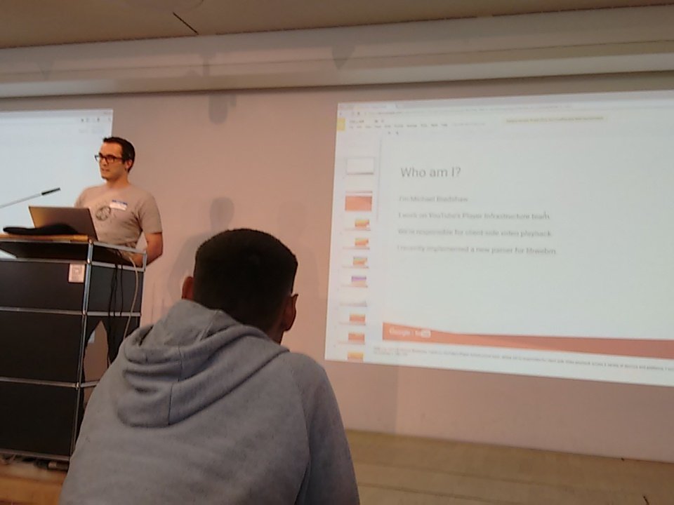 Art1Pirat's tweet photo. Now Michael Bradshaw about WebM #notimetowait https://t.co/MVstT9pzxp