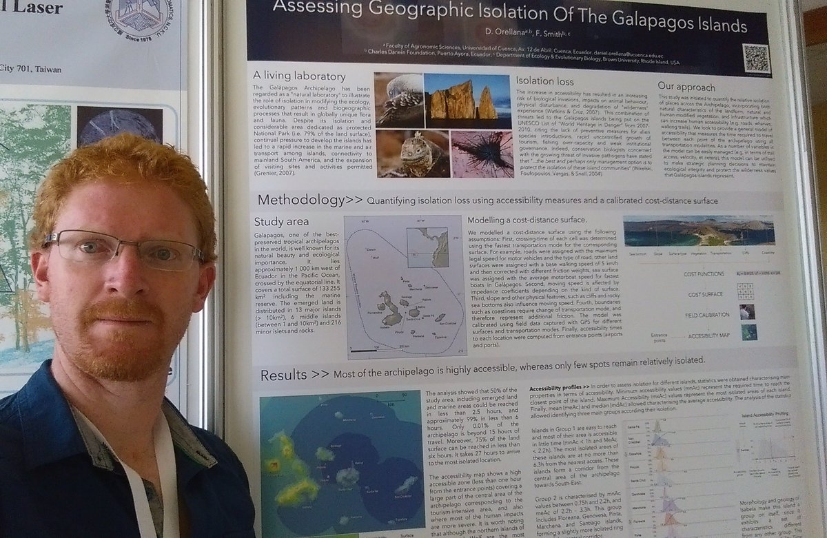 temporalista's tweet photo. Último día de #isprs2016. Hoy presento investigación sobre aislamiento geográfico en #Galápagos como despedida. https://t.co/T4ksr95Xle