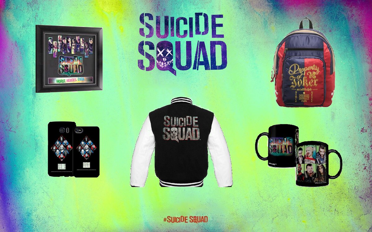 Follow &amp; RT for a chance to #WIN these super-villain #SuicideSquad goodies! T&amp;Cs: bit.ly/28JbJiu