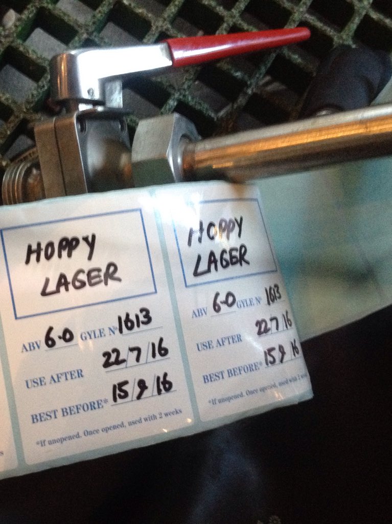6% abv Hoppy Lager casked today. Can't wait to try this! <a href="/AeronautActon/">The Aeronaut</a> @LaineBrewing