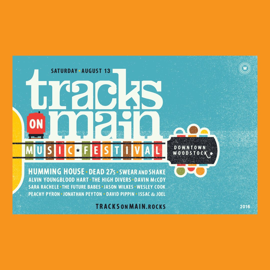 tomcoxdesign's tweet photo. Poster design for Tracks On Main Music Festival in @DTWoodstock #gigposter #eventplanning #eventidentity https://t.co/3tHaWnCYCO