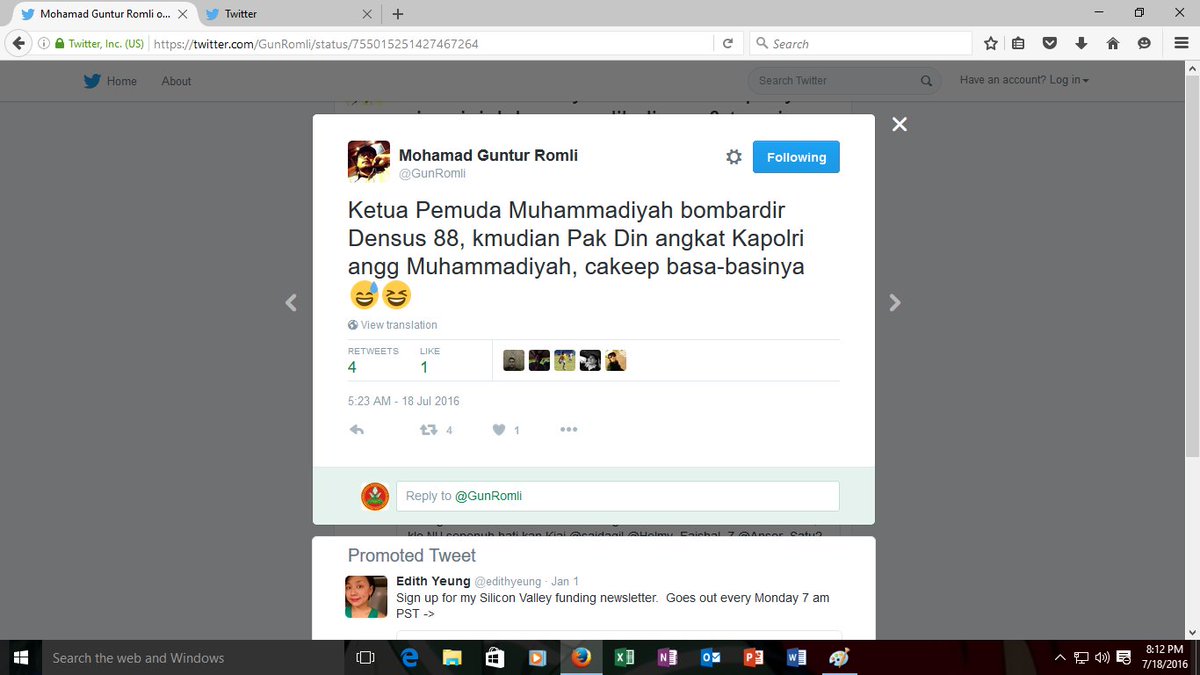 fasco1912's tweet photo. Twit dari akun @GunRomli kami nilai tuna etika dan menghina Pemuda Muhammadiyah, Prof Din Syamsudin, Busyro Muqoddas https://t.co/UTi5TeTyiP