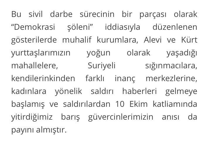 TarkanZengin's tweet photo. Eğitim-Sen'in Demokrasiyi savunanları "farklı inanç gruplarına saldırıyorlar" diye suçlaması barışı dinamitlemektir https://t.co/1T6YfW77Cg