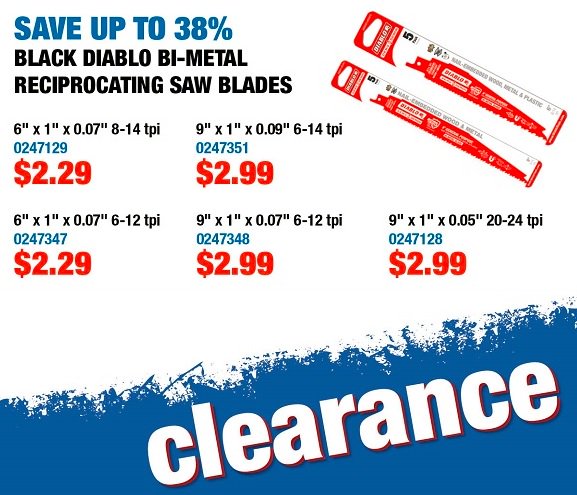 FastenalCompany's tweet photo. We're sawing down prices! Save on Saw Blades, Metal or Wood, This Week Only! Up to 38% https://t.co/T7QYOrBhY8 https://t.co/CClksueerD
