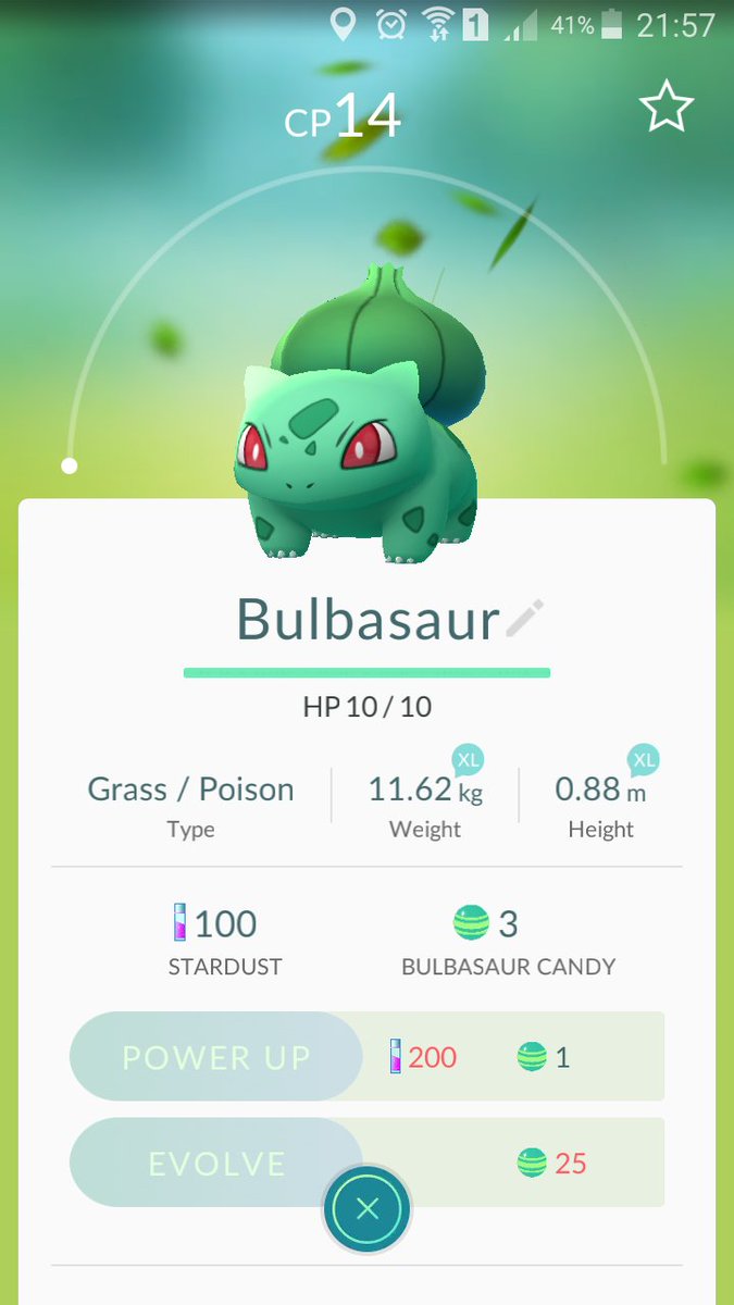 IAmXristof's tweet image. Got my first pokemon #PokemonGO #Balbasaur