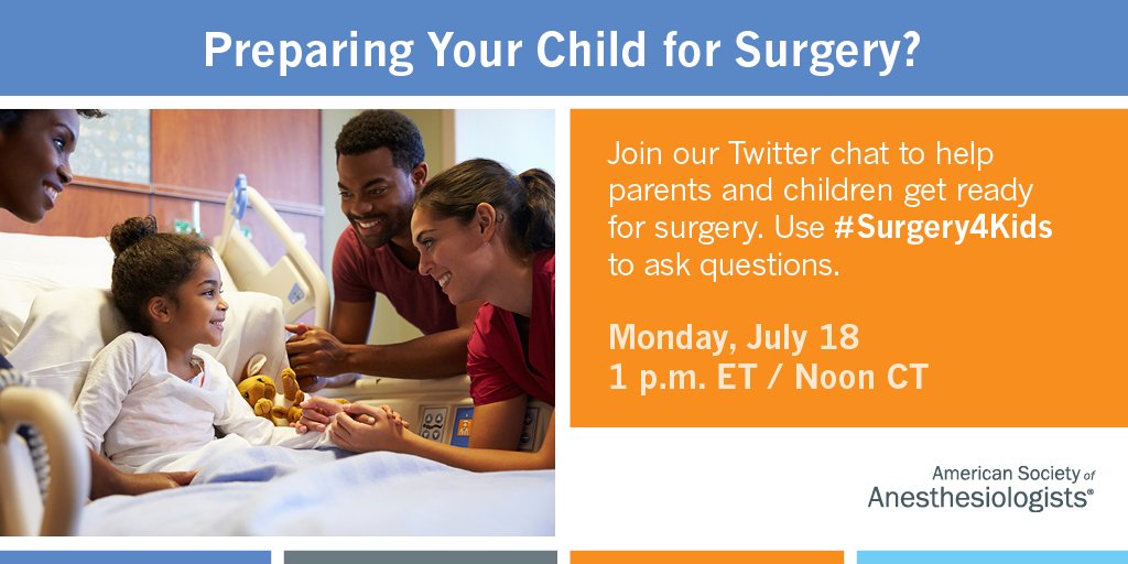 ASALifeline's tweet photo. Twitter chat w/ @AmerAcadPeds is TODAY at 1 p.m. ET. Use #Surgery4Kids to ask Q's about how to get your child ready. https://t.co/Jmaoi3ntGN