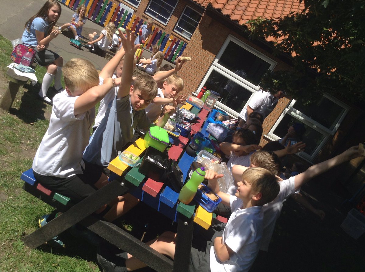 AncasterPrimary's tweet photo. Some lovely pictures from lunchtime today in school! #funinthesun https://t.co/CqUle2FKLC