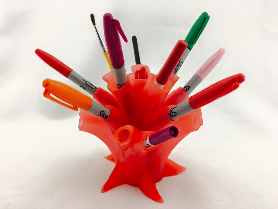 cincylibrary's tweet photo. ⚙ #MakerMonday: Office supplies made using our 3D resin printer in #MakerSpace. #ReadMakeCreate https://t.co/KNG16HMcKA