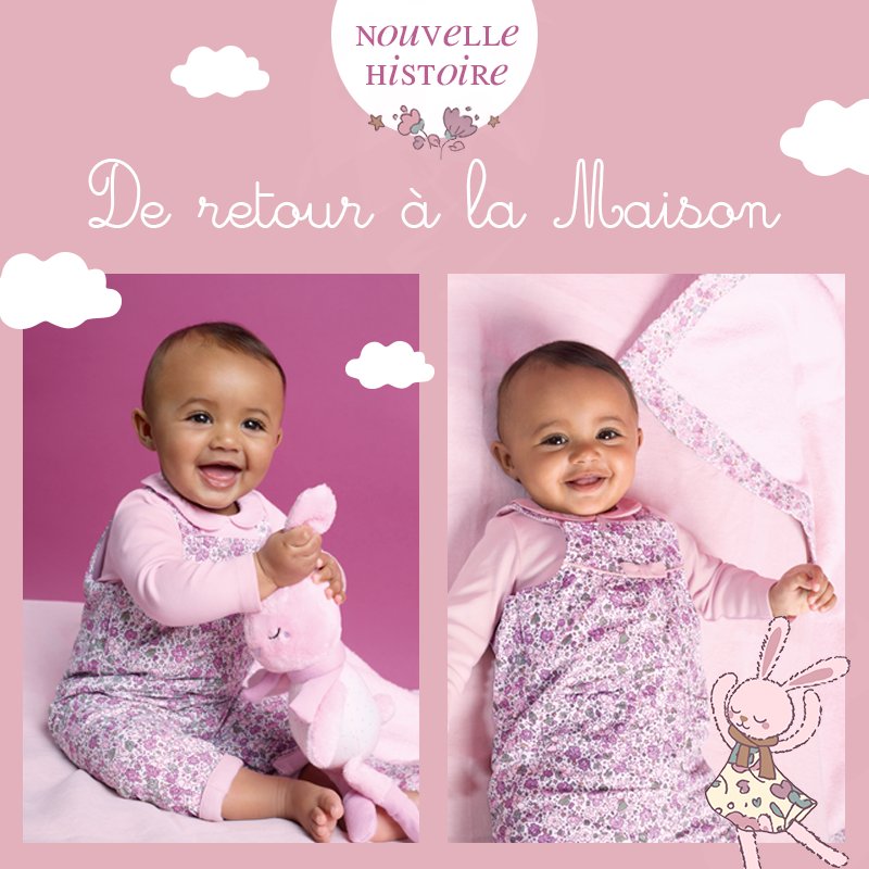 Découvrez "De retour à la maison" notre nouvelle collection trousseau 0-6 mois. 
 bit.ly/29OQmPP