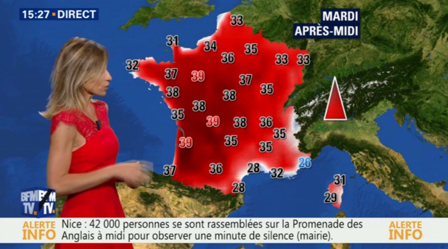 BFMTV's tweet photo. Les températures pour demain 🌞🌞🌞 https://t.co/XwR6ZUx6GX https://t.co/SSI6lqyKX5