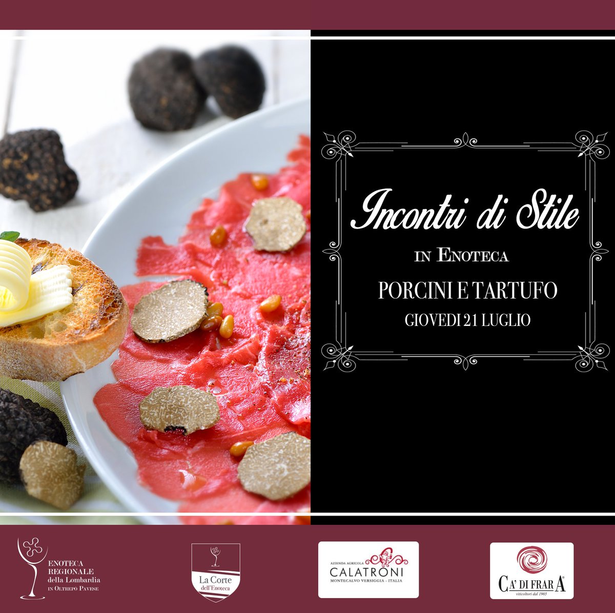 Incontri di Stile ritorna! 14/7 dalle 20 degusta vini <a href="/calatronivini/">Calatroni Vini</a> <a href="/cadifrara/">CaDiFraraViticoltori</a>. Prenota su goo.gl/MvI3T9