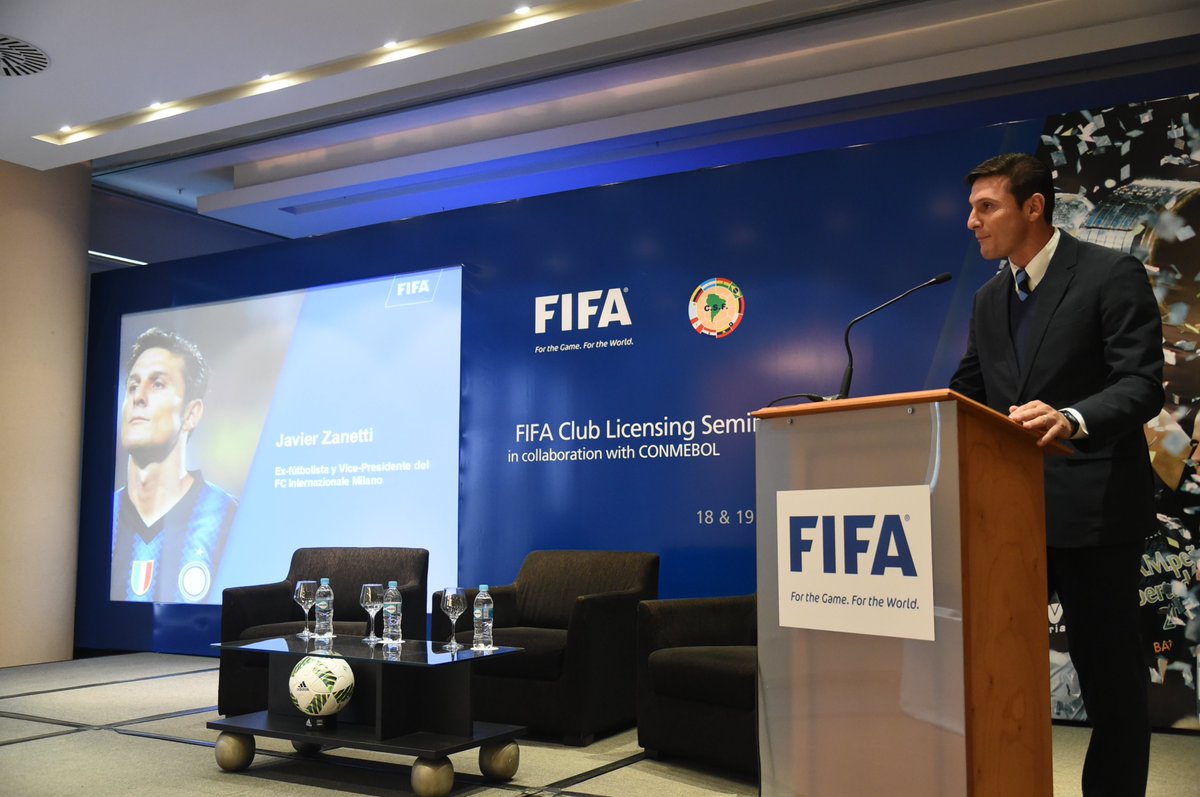 .<a href="/javierzanetti/">Javier Zanetti</a> promotes FIFA club licensing &amp; encourages .<a href="/CONMEBOL/">CONMEBOL.com</a> members to use system.fifa.to/29IlT0J