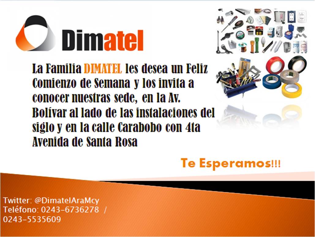 DIMATELMCYARA's tweet photo. #FelizLunes #18Jul #Dimatel #Maracay #Aragua Bienvenidos a @DIMATELMCYARA los esperamos!! https://t.co/3iUNo1mwDA