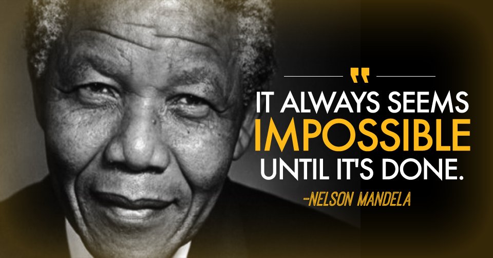 Changemakers's tweet photo. Do not wait for change to happen. Go out and make it happen. 

Remember his humanity and his legacy #MandelaDay https://t.co/rTAoZR9hmP