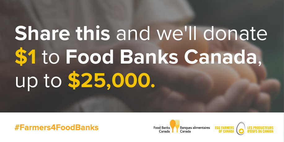 eggsoeufs's tweet photo. Hunger doesn't take a vacation. RT and we'll donate $1 to @foodbankscanada, up to $25,000 #Farmers4FoodBanks https://t.co/vBtpokHRsK