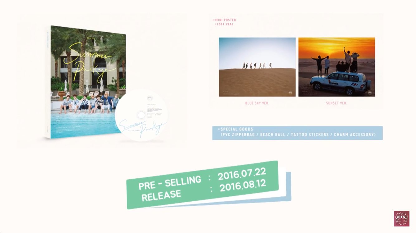 Info Bts 16 Summer Package In Dubai