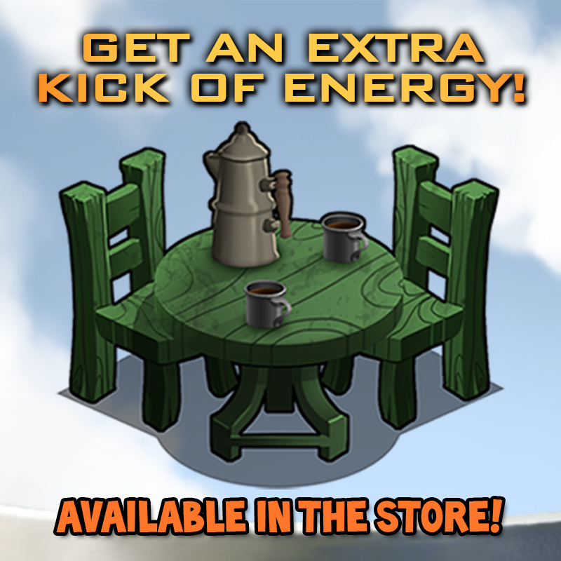 THGAdventures's tweet photo. A cup of joe is just what you need. Build a Coffee Table in your Forest Escape today! https://t.co/lgEYQBIkae https://t.co/f73KHZWalC